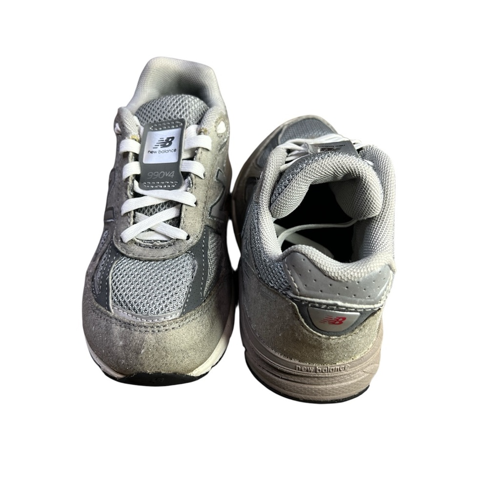 New Balance 990v4 Infant Gray Mesh Sneakers - Picture 4 of 6